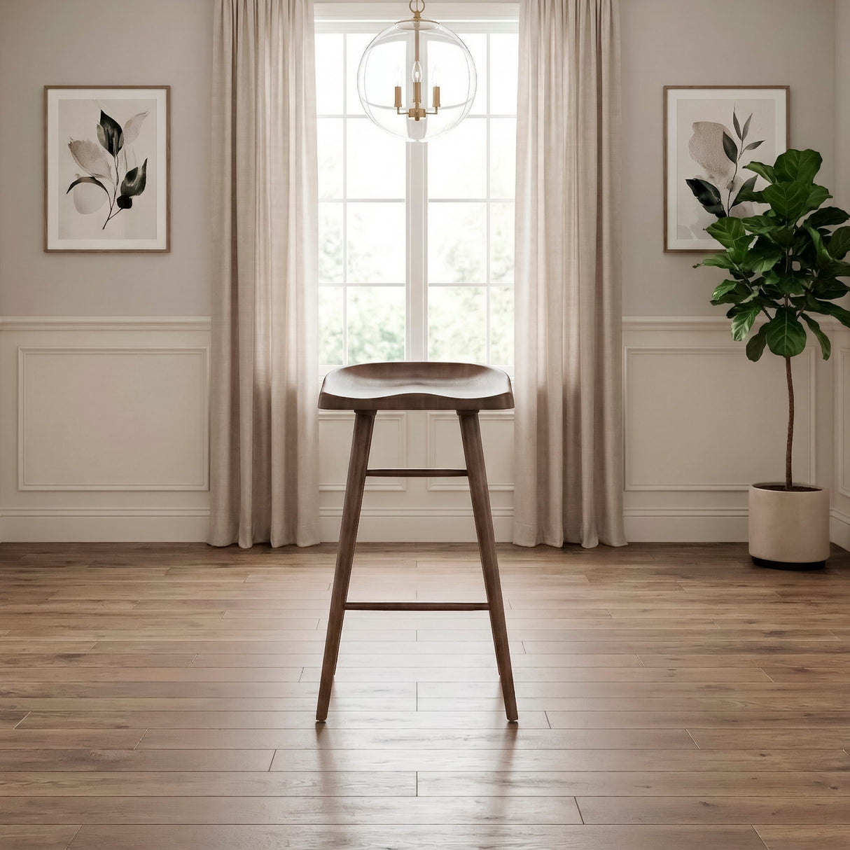 Oliver Brown Pub Height Stool, Set of 2 from Homelegance - Luna Furniture