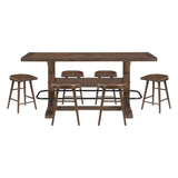 Oliver Brown 7-Piece Counter Height Set from Homelegance - Luna Furniture