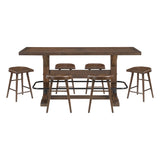 Oliver Brown 7-Piece Pub Height Dining Set from Homelegance - Luna Furniture