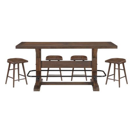 Oliver Brown Counter Height Set from Homelegance - Luna Furniture