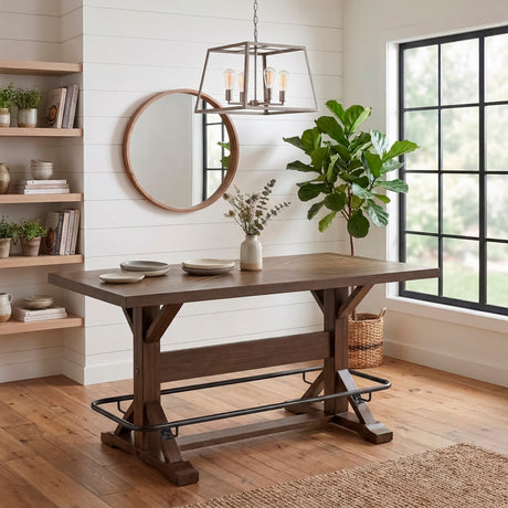 Oliver Brown Counter Height Table from Homelegance - Luna Furniture