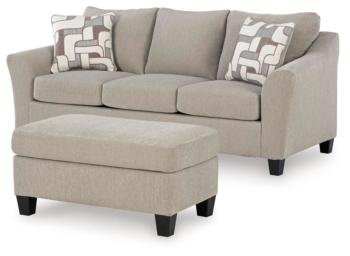 Willarae Gray Queen Sofa Sleeper and Ottoman from Ashley - Luna Furniture