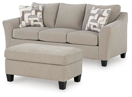 Willarae Gray Queen Sofa Sleeper and Ottoman from Ashley - Luna Furniture