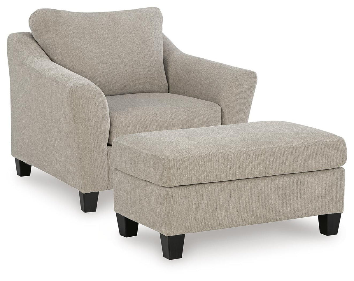 Willarae Taupe Chair and Ottoman from Ashley Furniture - Luna Furniture