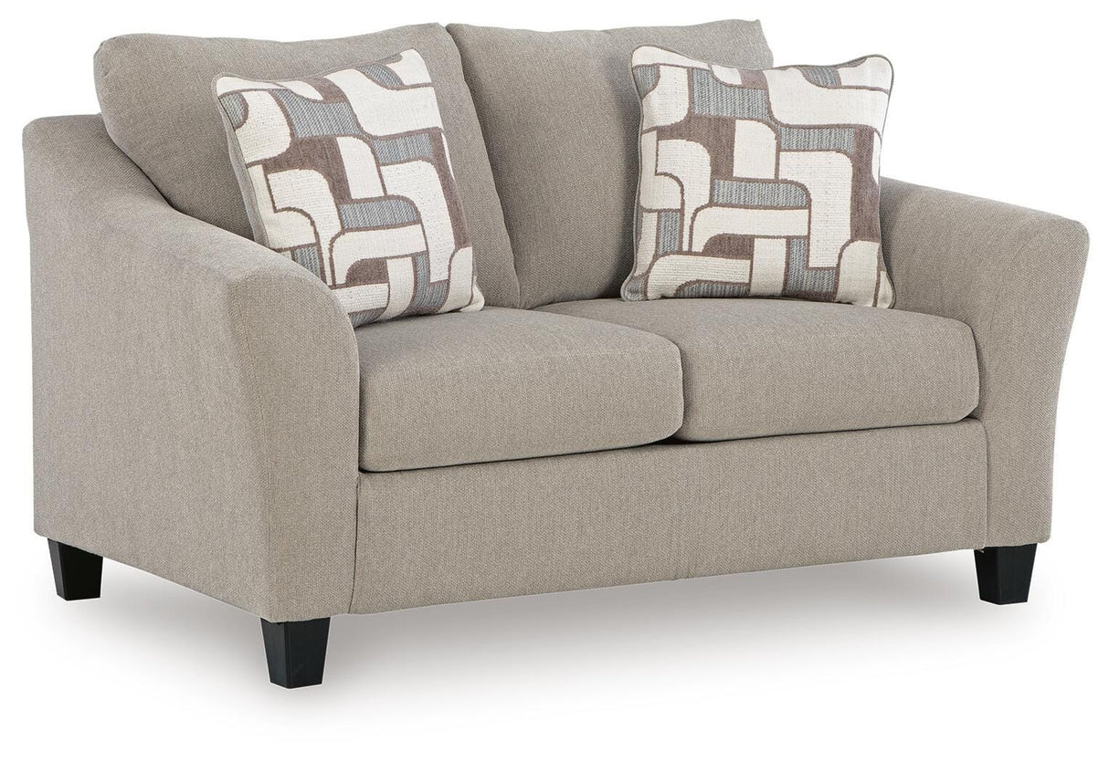 Willarae Taupe Loveseat from Ashley - Luna Furniture