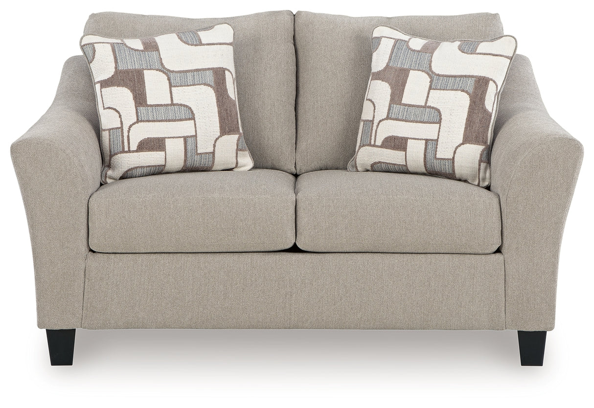 Willarae Taupe Loveseat from Ashley - Luna Furniture