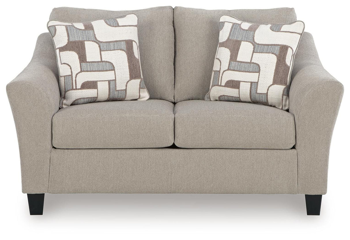 Willarae Taupe Sofa Sleeper and Loveseat from Ashley - Luna Furniture