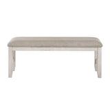 Savile Antique White/Light Gray 6-Piece Dining Set from Homelegance - Luna Furniture