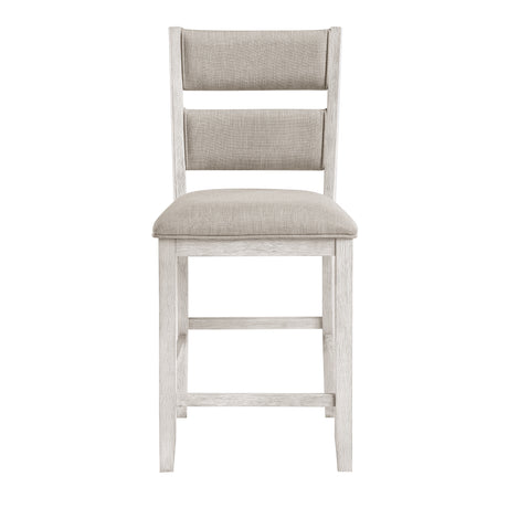 Savile Antique White/Light Gray Counter Height Chair, Set of 2 from Homelegance - Luna Furniture