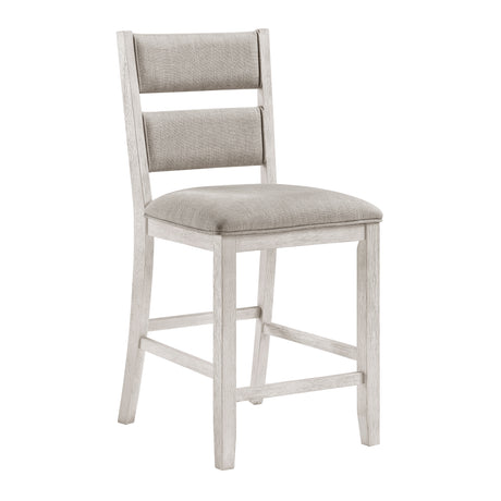 Savile Antique White/Light Gray Counter Height Chair, Set of 2 from Homelegance - Luna Furniture