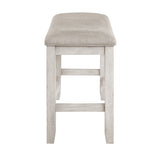 Savile Antique White/Light Gray 6-Piece 60" Dining Room Set with Bench from Homelegance - Luna Furniture