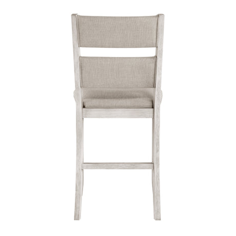 Savile Antique White/Light Gray Counter Height Bench from Homelegance - Luna Furniture