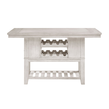 Savile Antique White/Light Gray Counter Height Table from Homelegance - Luna Furniture
