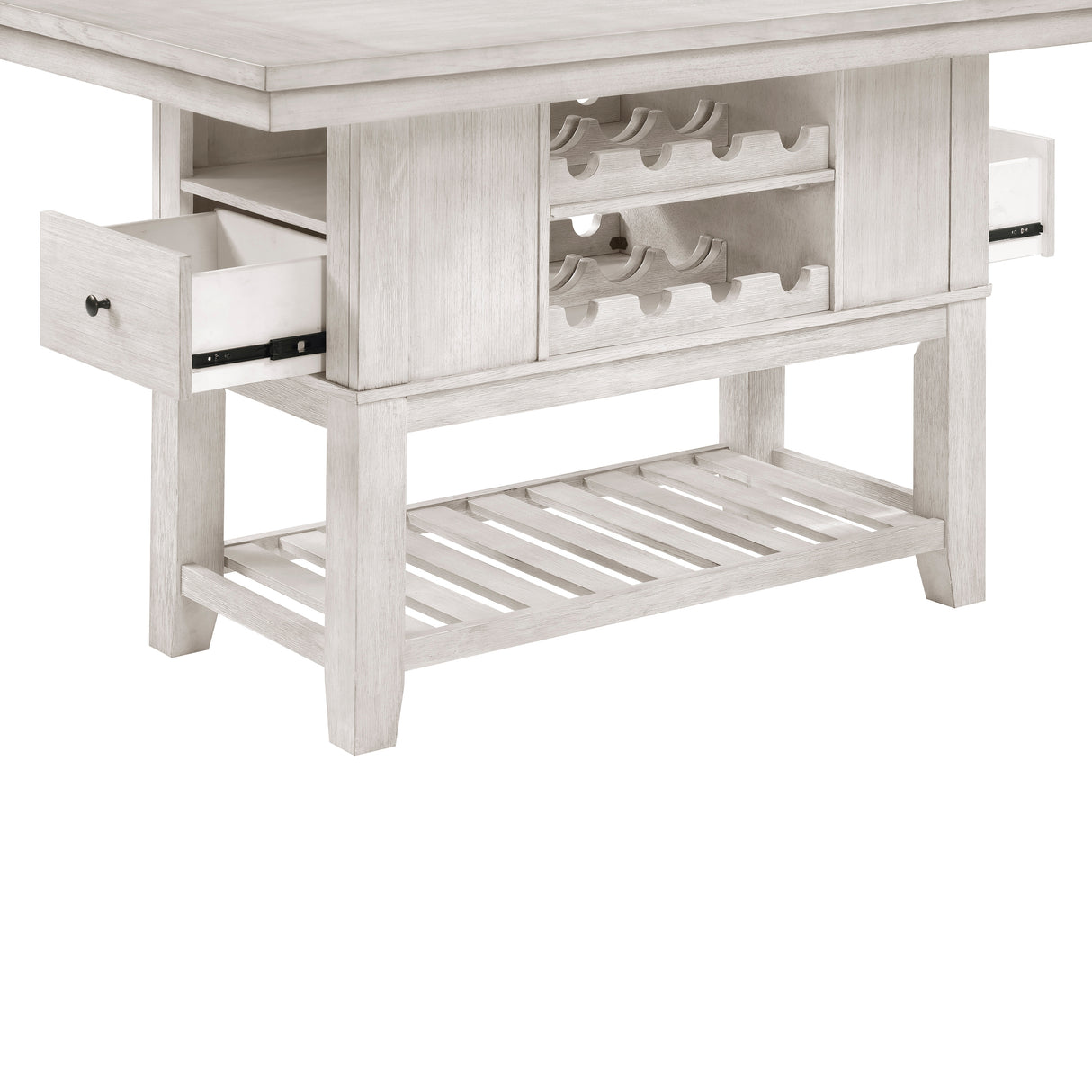 Savile Antique White/Light Gray 5-Piece Counter Height Set from Homelegance - Luna Furniture