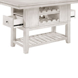 Savile Antique White/Light Gray 5-Piece Counter Height Set from Homelegance - Luna Furniture