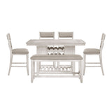 Savile Antique White/Light Gray Counter Height Set from Homelegance - Luna Furniture