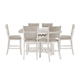 Savile Antique White/Light Gray Counter Height Set from Homelegance - Luna Furniture