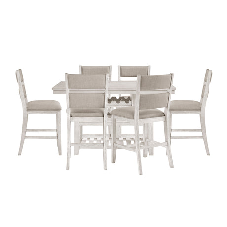 Savile Antique White/Light Gray Counter Height Set from Homelegance - Luna Furniture
