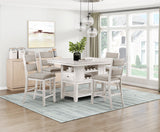 Savile Antique White/Light Gray Counter Height Bench from Homelegance - Luna Furniture