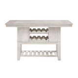 Savile Antique White/Light Gray Counter Height Bench from Homelegance - Luna Furniture