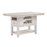 Savile Antique White/Light Gray 6-Piece 60" Dining Room Set with Bench from Homelegance - Luna Furniture