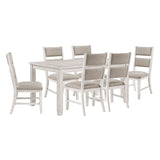 Savile Antique White/Light Gray 7-Piece 60" Dining Room Set from Homelegance - Luna Furniture