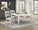 Ogden Graywash/Antique White/Black 5-Piece 48" Round Dining Room Set from Homelegance - Luna Furniture