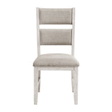 Ogden Graywash/Antique White/Black 5-Piece 48" Round Dining Room Set from Homelegance - Luna Furniture