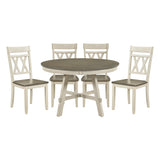 Ogden White 5-Piece Round Dining Room Set from Homelegance - Luna Furniture