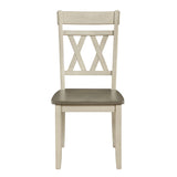 Ogden Graywash/Antique White/Teal 5-Piece 48" Round Dining Room Set from Homelegance - Luna Furniture