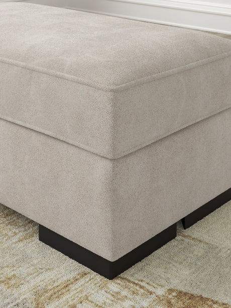 High Profile Taupe Ottoman from Ashley - Luna Furniture