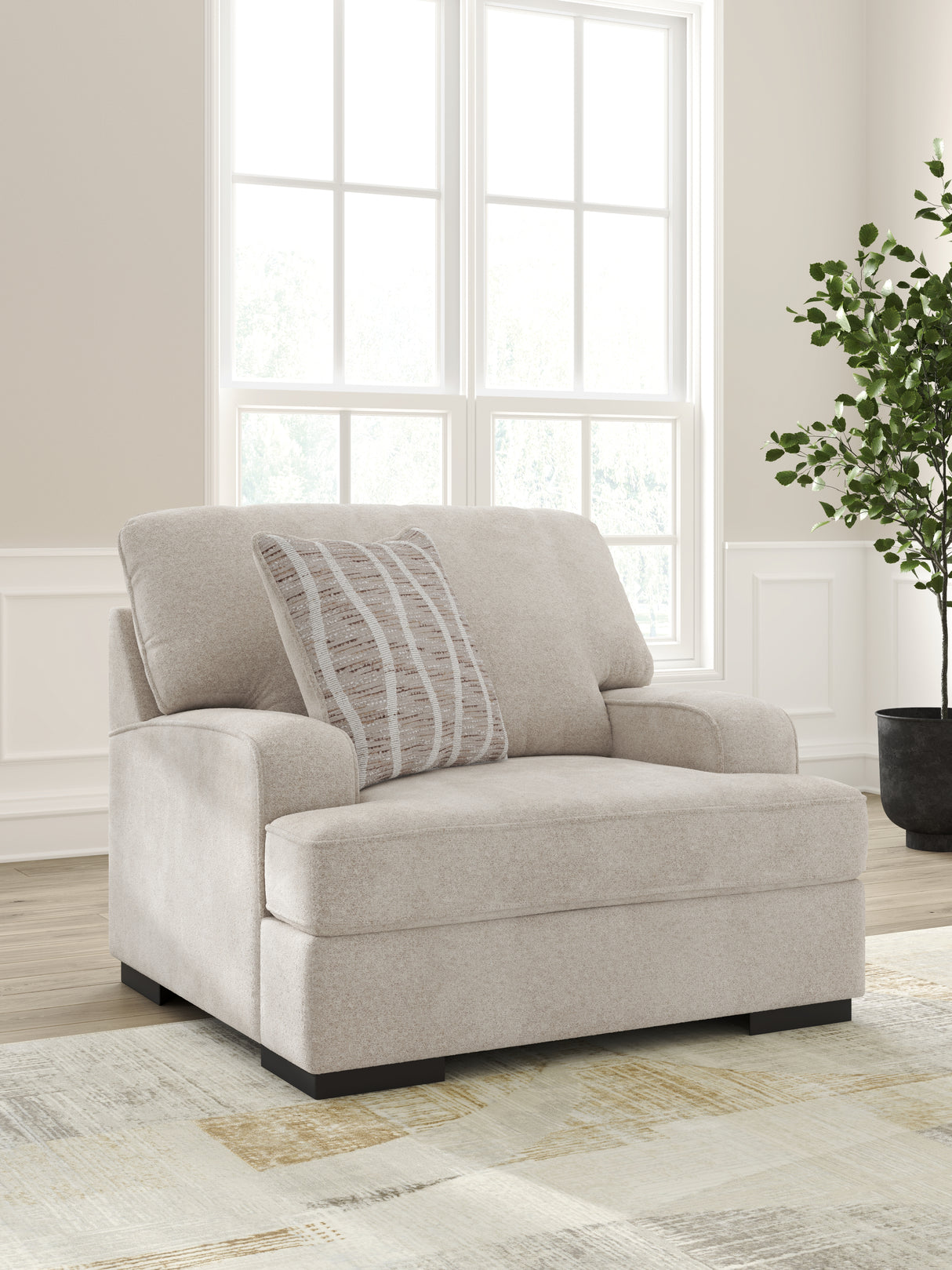 High Profile Taupe Oversized Chair from Ashley - Luna Furniture
