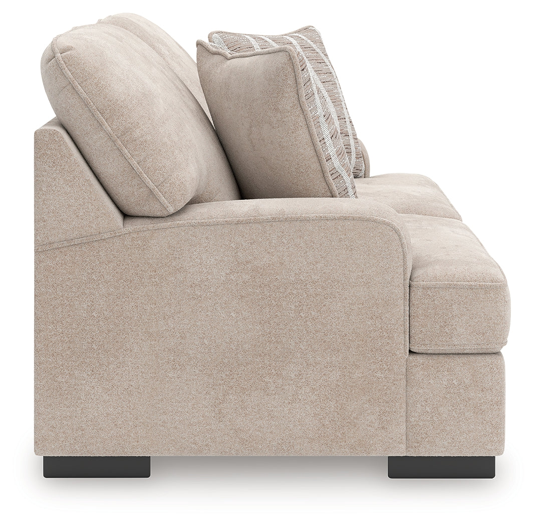 High Profile Taupe Loveseat from Ashley - Luna Furniture