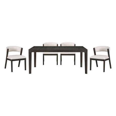 Soma Black/Beige 5-Piece Expandable Dining Set from Homelegance - Luna Furniture