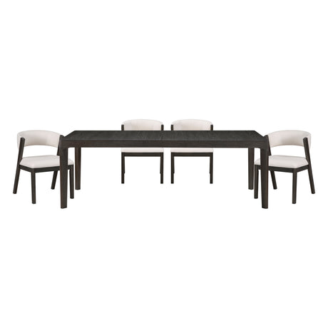 Soma Black/Beige 5-Piece Expandable Dining Set from Homelegance - Luna Furniture
