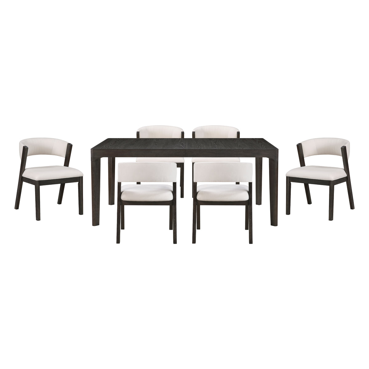 Soma Black/Beige 7-Piece Expandable Dining Set from Homelegance - Luna Furniture