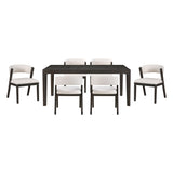 Soma Black/Beige 7-Piece Expandable Dining Set from Homelegance - Luna Furniture