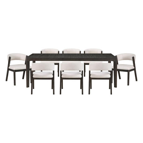 Soma Black/Beige 9-Piece Expandable Dining Set from Homelegance - Luna Furniture