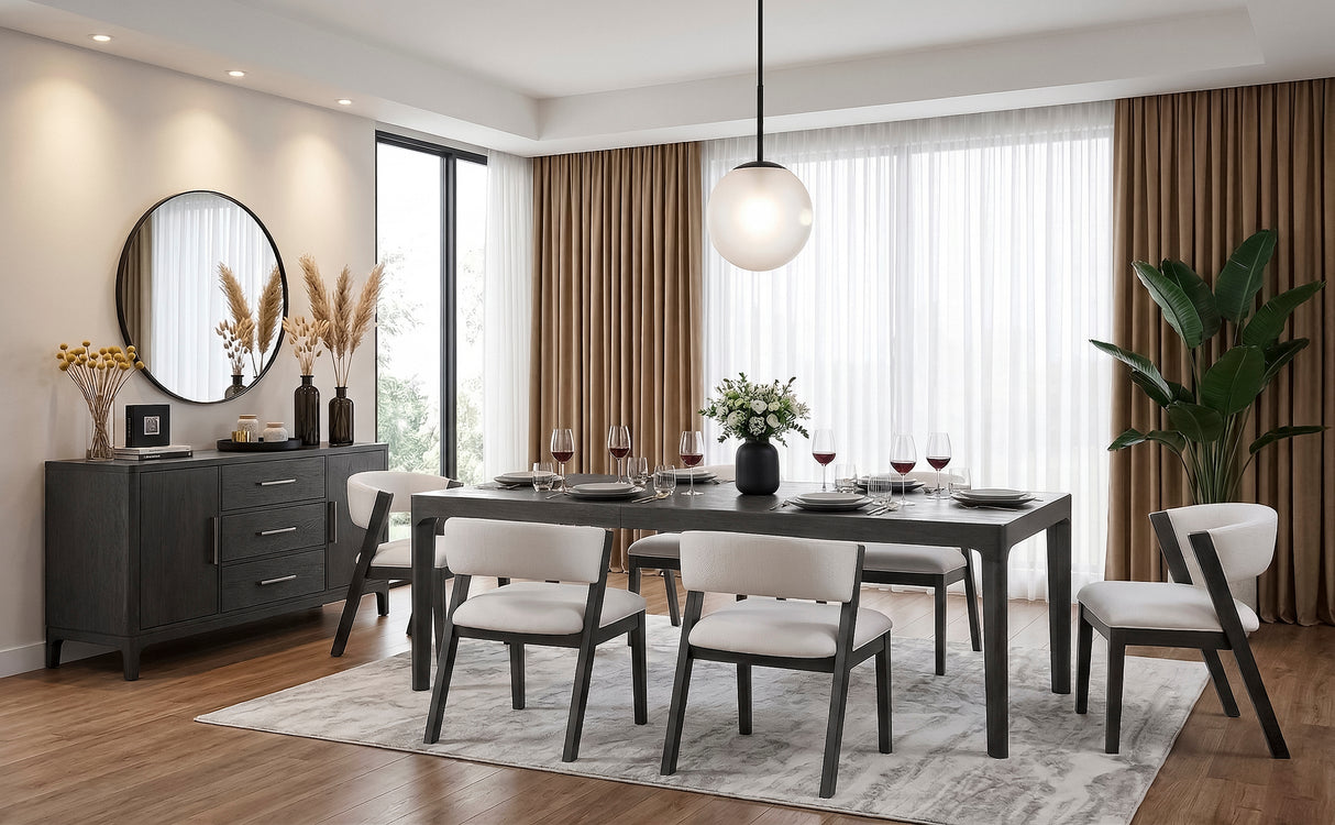 Soma Black Expandable Dining Table