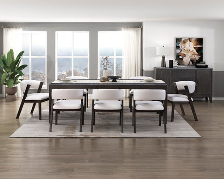 Emilia Light Brown 6-Piece Counter Height Set from Homelegance - Luna Furniture
