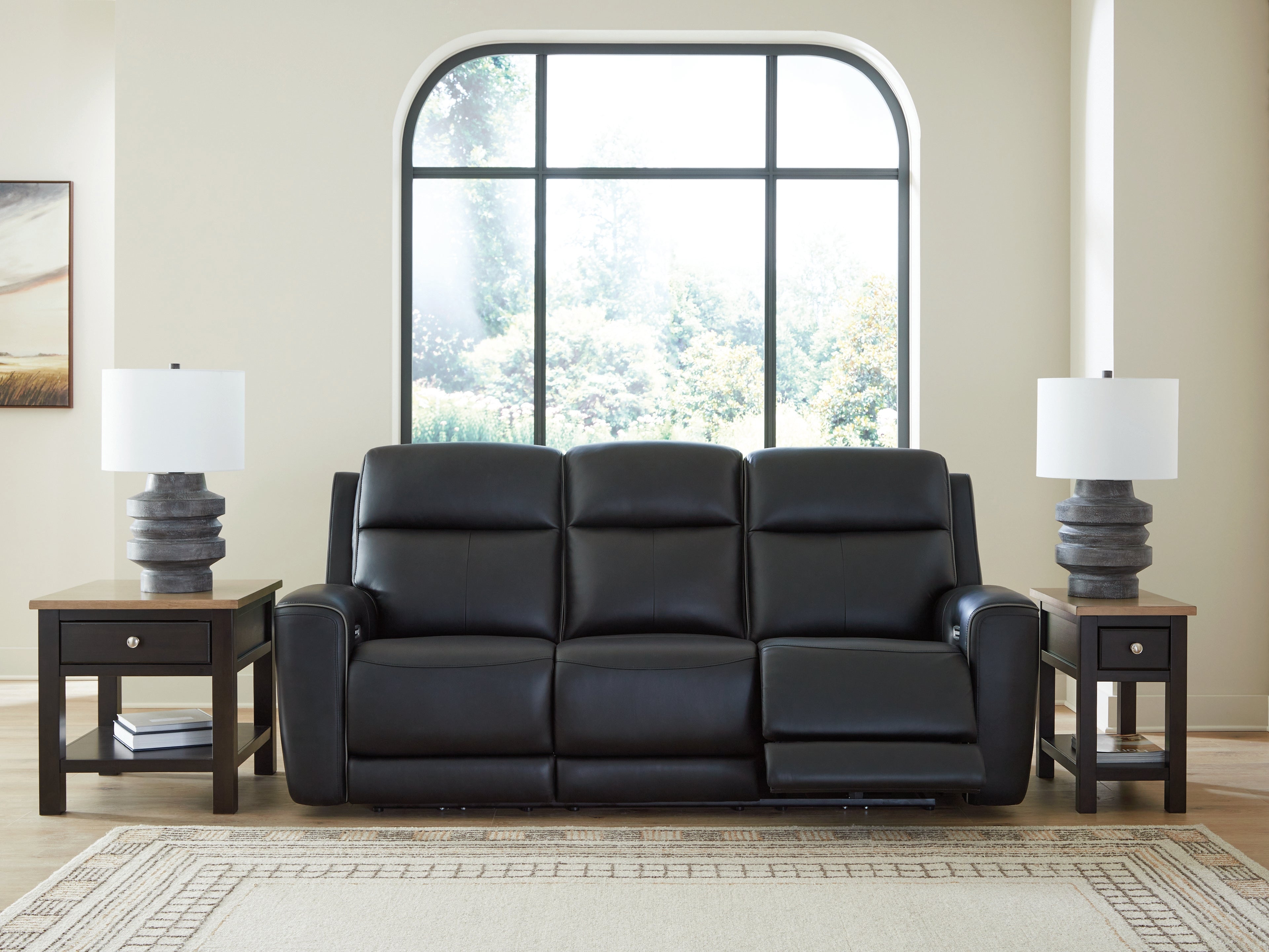 Ashley 5Z-Comfort Onyx Power Reclining Living Room Set – Luna