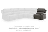 5Z - Pittson Anchor Right-Arm Facing Power Recliner from Ashley Furniture - Luna Furniture