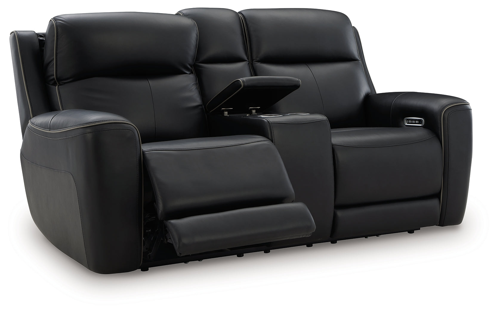 Ashley 5Z-Relaxation Onyx Power Reclining Loveseat with Console