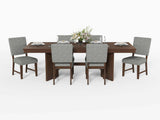 Franco Walnut/Gray 6-Piece 94" Extendable Dining Set with Bench from Homelegance - Luna Furniture