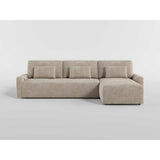 Cumulus Green 2-Piece Right Side Chaise Sectional with Convertible Queen Sleeper
