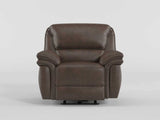 Proctor Gray Microfiber Double Reclining Loveseat with Center Console