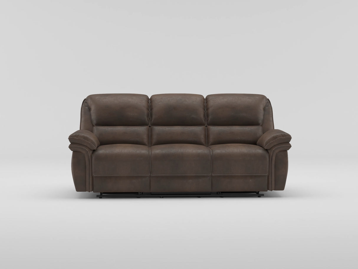 Proctor Brown Microfiber Power Double Reclining Loveseat with Center Console from Homelegance - Luna Furniture