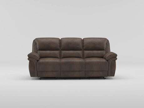 Proctor Brown Microfiber Power Double Reclining Loveseat with Center Console from Homelegance - Luna Furniture
