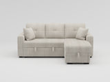 Rhett Beige 3-Piece Reversible Sectional with Pull-out Bed and Hidden Storage from Homelegance - Luna Furniture