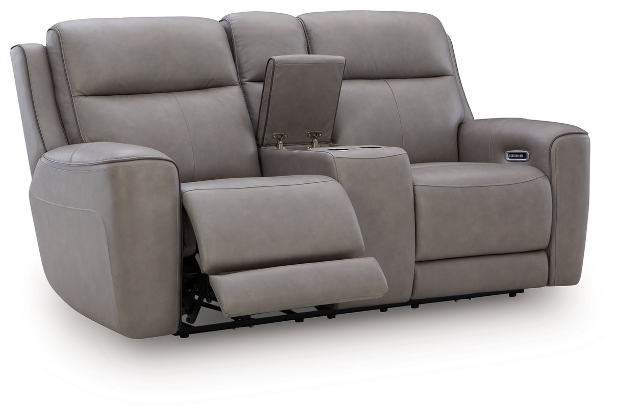 5Z-Comfort Coin Power Reclining Loveseat with Console from Ashley - Luna Furniture